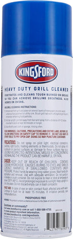 Kingsford Heavy Duty Foaming Grill Cleaner Spray, BBQ Degreaser for Charcoal & Gas Grills, Cuts Grease, Burnt-On Food & Grime, Easy Spray-On Foam for Grill Grates & Surfaces, Aerosol, 14.5 Oz - 6 Pack