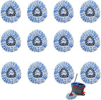 12 Pcs Spin Mop Replacement Heads, 360° Easy Wring Spin Mop 100% Microfiber Refill, Easy Cleaning Spin Mop Heads, 2 Tank System Replace Head for Easy House Cleaning Floor Mopping, Blue&White
