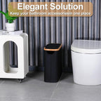 efluky Toilet Paper Basket 28L, Toilet Paper Holder with Lid for Bathroom, Free Standing Storage Organizer Holds Up to 9-12 Rolls (Black, 1)