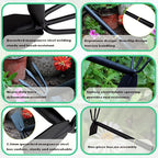 Hoe and Cultivator, Hoe Garden Tool, Hand Hoe Cultivator Garden Tool, Thickened Manganese Steel, Garden Hoe for Weeding, Planting, Loosening Soil, Digging，No Assembly Required