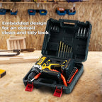 SOLUDE Cordless Drill,12V Power Drill Set with 2 Pack 3.0AH Li-ion Battery, 3/8” Keyless Chuck, 2 Variable Speed,25+1 Position and 23pcs Drill/Driver Bits