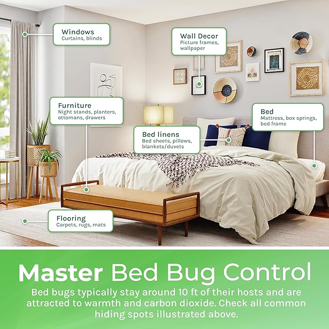 Hygea Natural Bed Bug & Lice Extra Strength Elimination Duo - Includes 24 oz Lice & Bed Bug Spray & 32 oz Laundry Additive - environmentally responsible Formula - Pest Control for Home & Travel