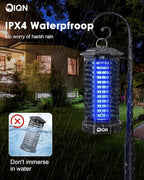 Bug Zapper Outdoor, Plug in Electric Mosquito Fly Zapper w/ 15W Light & 4200V Grid & on/Off Switch, Mosquito Traps & Killer for Indoor, Kitchen, Patio, Backyard and More (Black)
