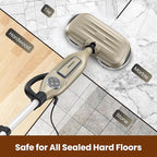 DEVOAC VM6 Scrubbing Steam Mop with Rotating Mop Pads, 10 in 1 Steam Mop, Lightweight Spin Mop & 3 Steam Modes for Hard Floor Laminate Marble Floors (Khaki)