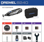 Dremel 8240 12V Cordless Rotary Tool Kit with Variable Speed and Comfort Grip -Includes 2AH Battery Pack, Charger & more (Renewed)