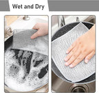 XANGNIER 8 Pcs Multipurpose Wire Dishwashing Rags,New Upgrade Non Scratch Wire Dishcloth,Steel Wool Cleaning Cloths,Multi Purpose Metal Mesh Miracle Cleaning Cloths for Kitchen,Dishes,Sink