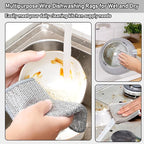 XANGNIER 20 Pcs Multipurpose Wire Dishwashing Rags for Wet and Dry,2024 New Multifunctional Non-Scratch Wire Dishcloth,Wire Cleaning Cloth,Non Scratching Metal Wire Rag for Kitchen,Counter,Dishes,Sink