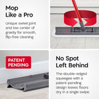 Tyroler Heavy Duty Floor Squeegee for Concrete Floors | 16.5" Squeegee for Floor with 55" 4-Part Handle | Squeegees Broom for Floors | The MoppyShmoppy is The Ideal Squeegees Mop for All Surfaces