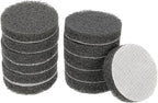 HARFINGTON 12pcs Scrubber Scouring Pads 800 Grits 2 Inch Drill Power Brush Hoop and Loop Surface Conditioning Disc Drill Scuffing Disc Scrub Pads for Home Kitchen Cleaning, Grey