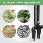60” Stand Up Weed Puller Tool with Long Handle Reinforced 4-Claw Metal Head Manual Weeders Picker for Removing Dandelion Crabgrass from Garden Yard Lawn Without Bending or Kneeling