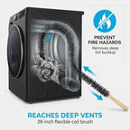8 PCS Multi-Purpose Washing Machine Cleaning Brush, Dryer Vent Cleaner Kit, Crevice Brush for Bathroom, Grout & Sink, Household Tile Cleaning Tools, Long Handle Tools for Front Load & Top Load Washers
