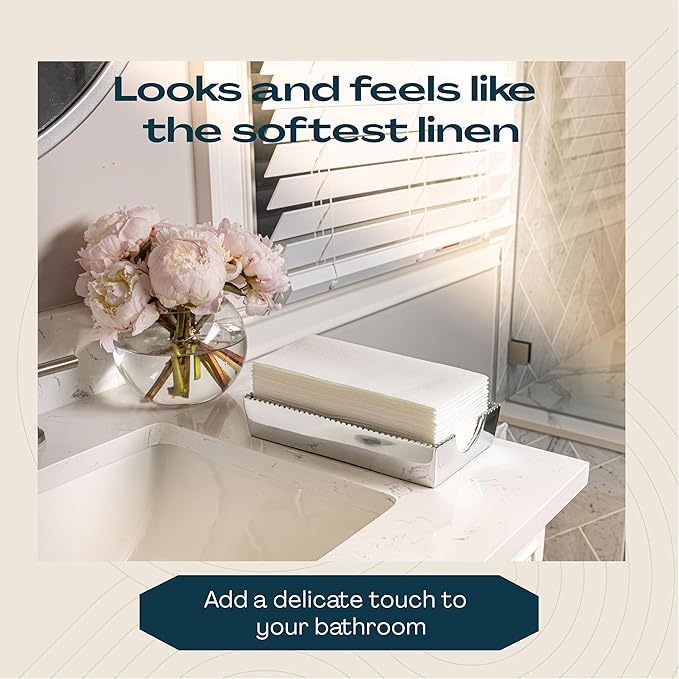 400-Pack Disposable Guest Towel Paper Napkin - Disposable Cloth-Like Guest Towels - Soft And Absorbent Tissue Paper For Kitchen, Bathroom, Party, Wedding, Or Event