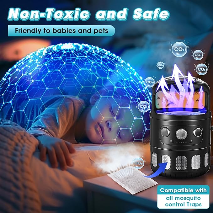 Qualirey 6 Pack Mosquito Attractant in Bulk, Lure for Bug Zapper Bait Refill Compatible with All Mosquito Trap Enhances Catch Rates for Indoor Outdoor Traps, Safe and Long Lasting