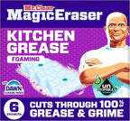 Mr. Clean Magic Eraser Foaming Sponge, Kitchen Grease Eraser, Dawn Cleaning Power, Oven Cleaner, Unstopables Fresh, 6ct