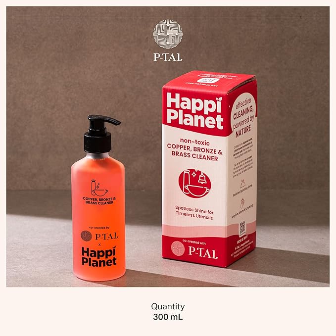P-TAL Brass Cleaner & Instant Copper Cleaner10 Fl Oz | 100% Plant Based and Non Toxic Tarnish Remover Gel | Eco-Friendly Silver Jewellery & Metal Cleaner