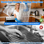 Palksky Oven Rack Cleaning Bags, 3 Sizes Heavy Duty No Scrub Oven Rack Cleaning Bags, Reusable Leak-Resistant PE Bags for Deep Soaking Grill Grates, BBQ Racks, No Cleaner Included, 16 Packs