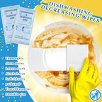 Tondiamo 300 Pcs Travel Dish Soap Wipes Individually Wrapped Dish Cleaning Wipes Disposable Portable Cleaner with Lemon Scent for Camping Kitchen Outdoor Traveling Quick Clean