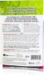 Nano Sponge Cleaning Sponges. Supersized Everyday Heavy Duty Household Kitchen and Dish Sponge. 2 Pack. 4.5 x 3