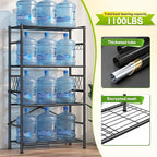 Wire Shelving Storage Rack with Hooks,Metal Shelving Units Shelf Organizer,Wobble-Free Garage Shelving with Adjustable Leveling Feet for Kitchen Pantry Laundry Bathroom Closet Dorm,12"D x 30"W x 60"H