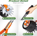 Walensee Wheel Rotary Edger, 69.7 Inch Hand Manual Edger Lawn Tool with Adjustable Stainless Steel Handle, Trimming Grass Weed Edger with Cushion Grip for Garden Sidewalks Driveways and Landscaping