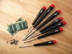 Wiha 26197 Precision Screwdriver Set, 7-Piece Mini Slotted & Phillips, PicoFinish Handles with Rotating Caps, Small Screwdrivers for Electronics & Fine Work