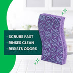 Scotch-Brite Scrub Dots Non-Scratch Scrub Sponge, Rinses Clean, For Washing Dishes and Cleaning Kitchen, 9 Packs of 4 Sponges (36 Total)