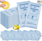 Tondiamo 150 Pcs Travel Dish Soap Wipes Individually Wrapped Dish Cleaning Wipes Disposable Portable Cleaner with Lemon Scent for Camping Kitchen Outdoor Traveling Quick Clean