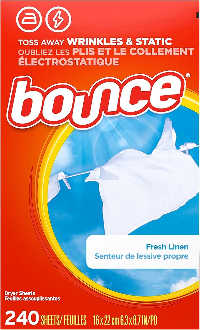 Bounce Fabric Softener Sheets, Fresh Linen Scent, 240 Count