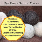 100% Natural Alpaca Dryer Balls | Organic Fabric Softener | Static Reducer | Hypoallergenic | Sustainable | Toxin Free | Handmade in USA | Reusable