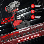 Cordless Impact Wrench 1/2 inch for Milwaukee 18V Battery, Impact Wrench 1360N.m(950Ft-lbs) High Torque Brushless Electric Impact Gun, Power Impact Driver with 3-Mode Speed, LED Work Light(no battery)