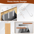 5 Tier Over The Door Organizer - Large Capacity Behind Door Hanging Shelves with 10 Mesh Pockets and Clear Windows, Closet Organizers and Storage for Bathroom, Bedroom, Nursery, 2 Pack Grey