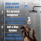 Black Diamond Stoneworks Natural Stone Shower Soap Scum Remover Spray. For Cleaning Bathtubs, Glass Doors, Tubs, Travertine, Marble, Tile. Heavy Duty, Safe Acid-Free Cleaner. Safe for fixtures.