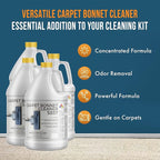 Bonnet Cleaner 5857 - Heavy Duty Shampoo Carpet Freshener Solution for Machine - Fast Drying & Pet Safe Carpet Shampoo for Rotary Cleaners, Commercial, & Industrial Use - Case