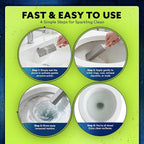 PUMIE Pumice Stone Toilet Bowl Cleaner (1-Pack) - Heavy Duty Scouring Stick for Toilet - Pumice Stone for Cleaning Rings, Bowls, Hard Water Stains, Lime, Rust, Sink - Includes Handle for Easy Use