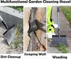 IRISFLY Long Handle Multifunctional Cleaning Scraper Shovel,Heavy Duty Garden Tool for Landscaping, Farm Weeding Tool, Outdoor Garden Camping Weeding