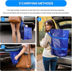 Simple Deluxe 4 Pack Moving Bags, Heavy Duty Storage Totes with Lids, Sturdy Handles& Zipper, Moving Boxes Alternative, Extra Large, for Clothes Packing, Moving Supplies, Blue