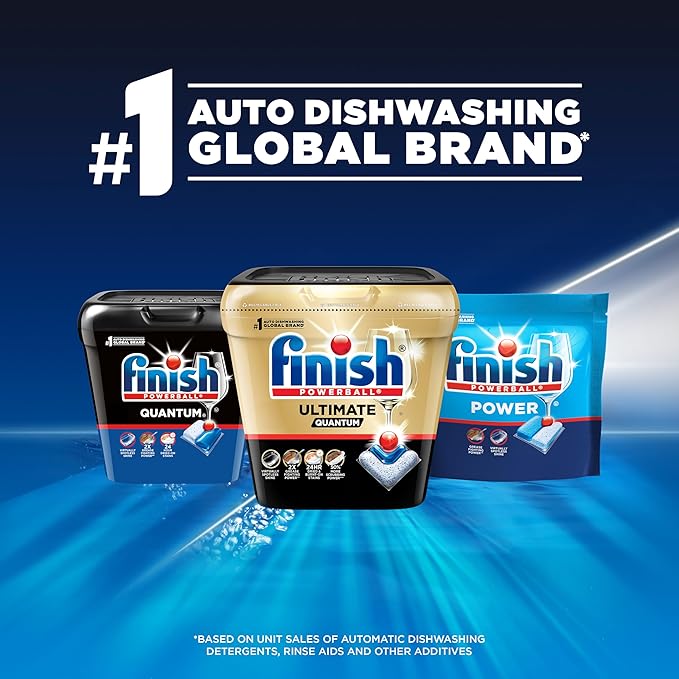 Finish Quantum Infinity Shine Dishwasher Pods, No Pre-Rinse Dishwasher Detergent Soap Removes 24HR Dried-On Stain and Grease, Leaving a Virtually Spotless Shine, 70 Count