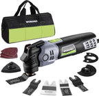 WORKPRO 400W Oscillating Multi-Tool, 6-Speed Corded Power Saw with LED Light, Quick Blade Change, 3.5° Oscillation Angle, 22 Accessories for Cutting, Sanding, Scraping