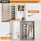 6-Shelf Hanging Storage Closet Organizer, Linen Rv Storage and Organization for Wardrobe, Inside, Camper Accessories, Nursery, Baby Room