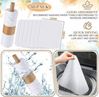 36 Pack Classic Reusable Cleaning Cloths Washable Cotton Kitchen Towels for Home(White)