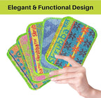 Wet-it! Skrubba 3-Pack Reusable Dish Scrubbers – Non-Scratch Scouring Pads for Kitchen & Household – Eco-Friendly, Dishwasher Safe Scrub Sponges for Dishes, Pots & Pans (Vogue)