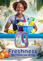 Perfectionplus Fabric softener, ultra soft, concentrated formula, long lasting fresh scent, gentle on clothes, reduces wrinkles, 1L(33.8 Fl.oz) 45 Loads, high performance.