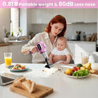 Pink Car Vacuum Cleaner,Portable Mini Cordless Small Handheld Vacuum Cleaner with LCD Display and Multi-Nozzles Powerful Hand Held Vacuums for Car,Pet Hair,Home,Office,Sofa,Keyboard