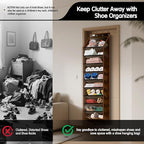 Kotkn 10 Tier Over The Door Organizer - Heavy Duty Hanging Storage Rack with Sturdy Oxford Fabric, Holds 20+ Pairs of Footwear, Boots & Sneakers, Saves 50% Closet Space (Dark Curry)