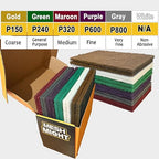 12-Pack 6"x9" Non-Woven Scuff Pads Multi Pack- Aluminum Oxide Abrasive for Scouring, Sanding, Paint Primer Prep - Automotive, Auto Body, Woodworking, Surface Preparation (Multi)