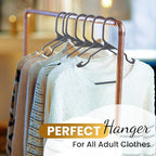 Our Modern Space 100 Pack Plastic Hanger for Shirt Pants Coats Dresses Skirts Suits Jackets - Standard Thick Coat Hanger - Sturdy & Durable Design with Shoulder Grooves Hook - Grey