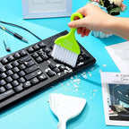 CHENGU 3 Pcs Mini Dustpan Set Brush for Table Whisk Brooms Small Dustpan Broom Set Mini Dust Pans with Brush Tiny Cleaning Table Sweep for Car Desk Keyboard Countertop Nest