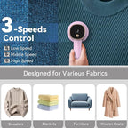 Rechargeable Fabric Shaver for Clothes: 6-Leaf Blades & 3 Speeds to Remove Pilling, Fuzz & Lint Balls - with LED Display, Portable Electric Lint Remover for Sweater, Couch, Blanket, Furniture