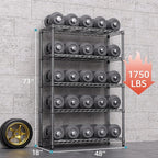 M MZG 1750 lbs Steel Storage Shelving 5-Tier Utility Shelving Unit Steel Organizer Wire Rack for Home,Kitchen,Office,Garage, 1750 LBS Capacity 17.7" D x 47.2" W x 72.3" H
