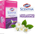 Clorox Scentiva Fabric Softening Dryer Sheets | Fabric Sheets in Tuscan Lavender & Jasmine Scent | Laundry Dryer Sheets for Fresh & Clean Clothes| 105 Count (Pack of 2)